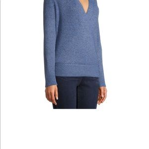 Time and Tru's cozy wrap sweater. Blue